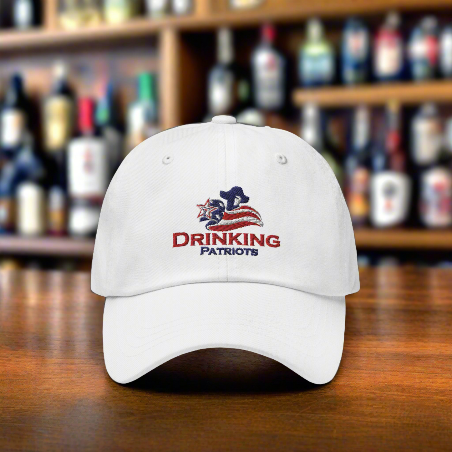 Classic Dad Hat with Drinking Patriots logo