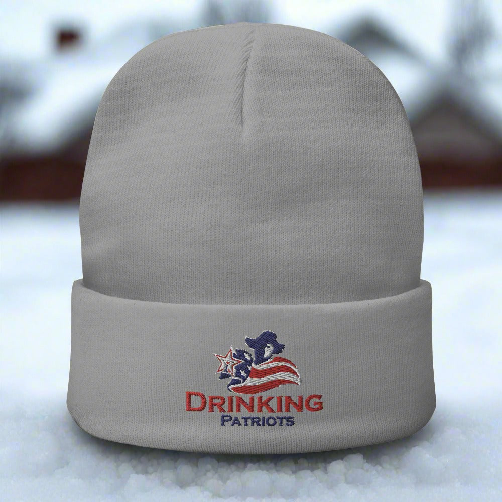 Beanie with Drinking Patriots logo